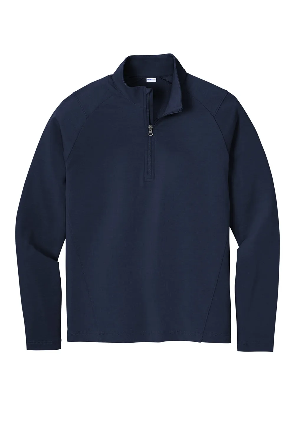 Sport-Tek Mens Flex Fleece Moisture Wicking 1/4 Zip Sweatshirt - True Navy Blue Clothing Sport-Tek
