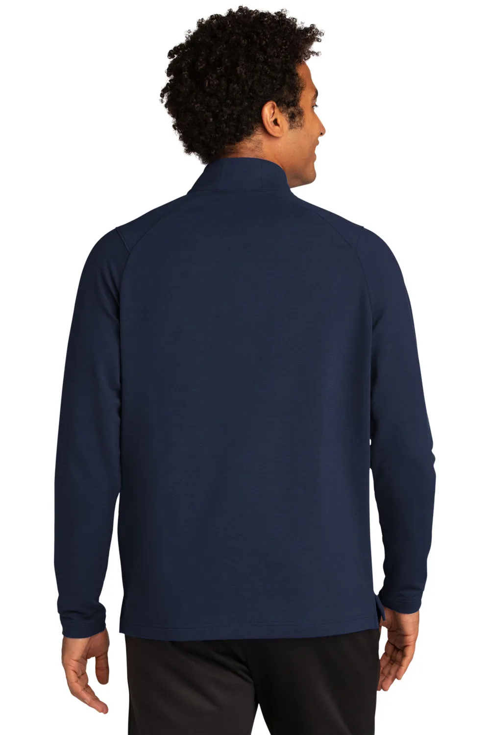 Sport-Tek Mens Flex Fleece Moisture Wicking 1/4 Zip Sweatshirt - True Navy Blue Clothing Sport-Tek
