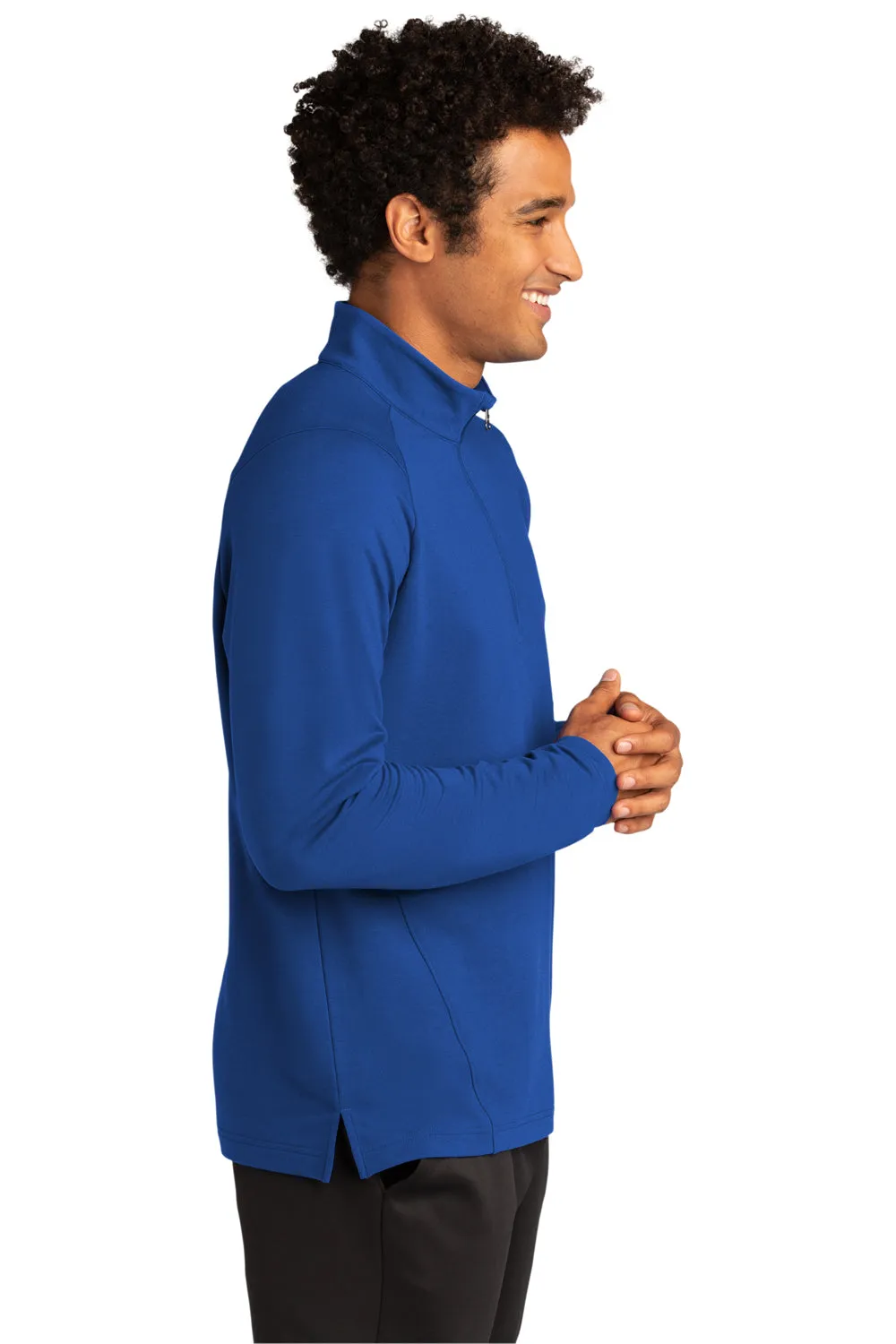 Sport-Tek Mens Flex Fleece Moisture Wicking 1/4 Zip Sweatshirt - True Royal Blue Clothing Sport-Tek