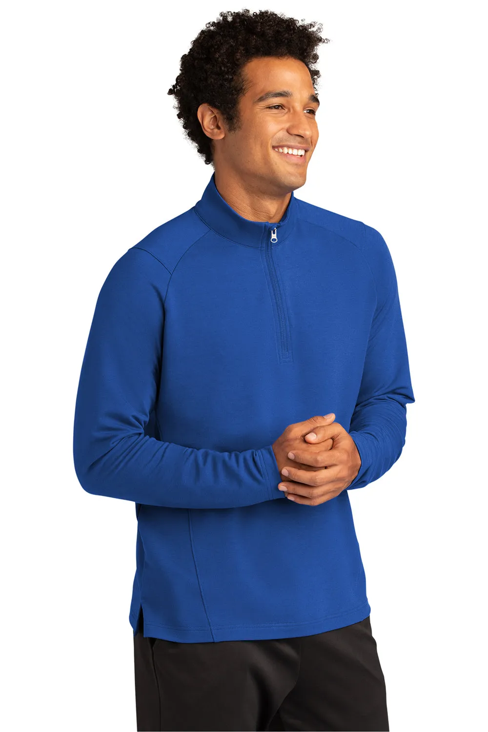 Sport-Tek Mens Flex Fleece Moisture Wicking 1/4 Zip Sweatshirt - True Royal Blue Clothing Sport-Tek