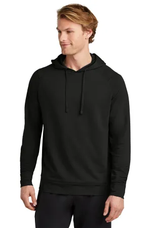Sport-Tek Mens Flex Fleece Moisture Wicking Hooded Sweatshirt Hoodie w/ Pockets - Black