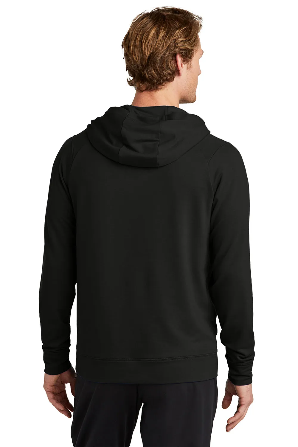 Sport-Tek Mens Flex Fleece Moisture Wicking Hooded Sweatshirt Hoodie w/ Pockets - Black
