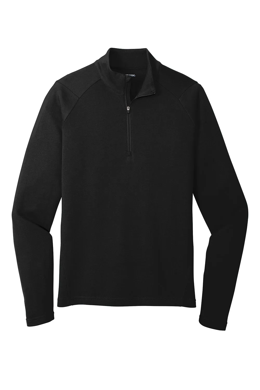 Sport-Tek Mens French Terry 1/4 Zip Sweatshirt - Black Clothing Sport-Tek