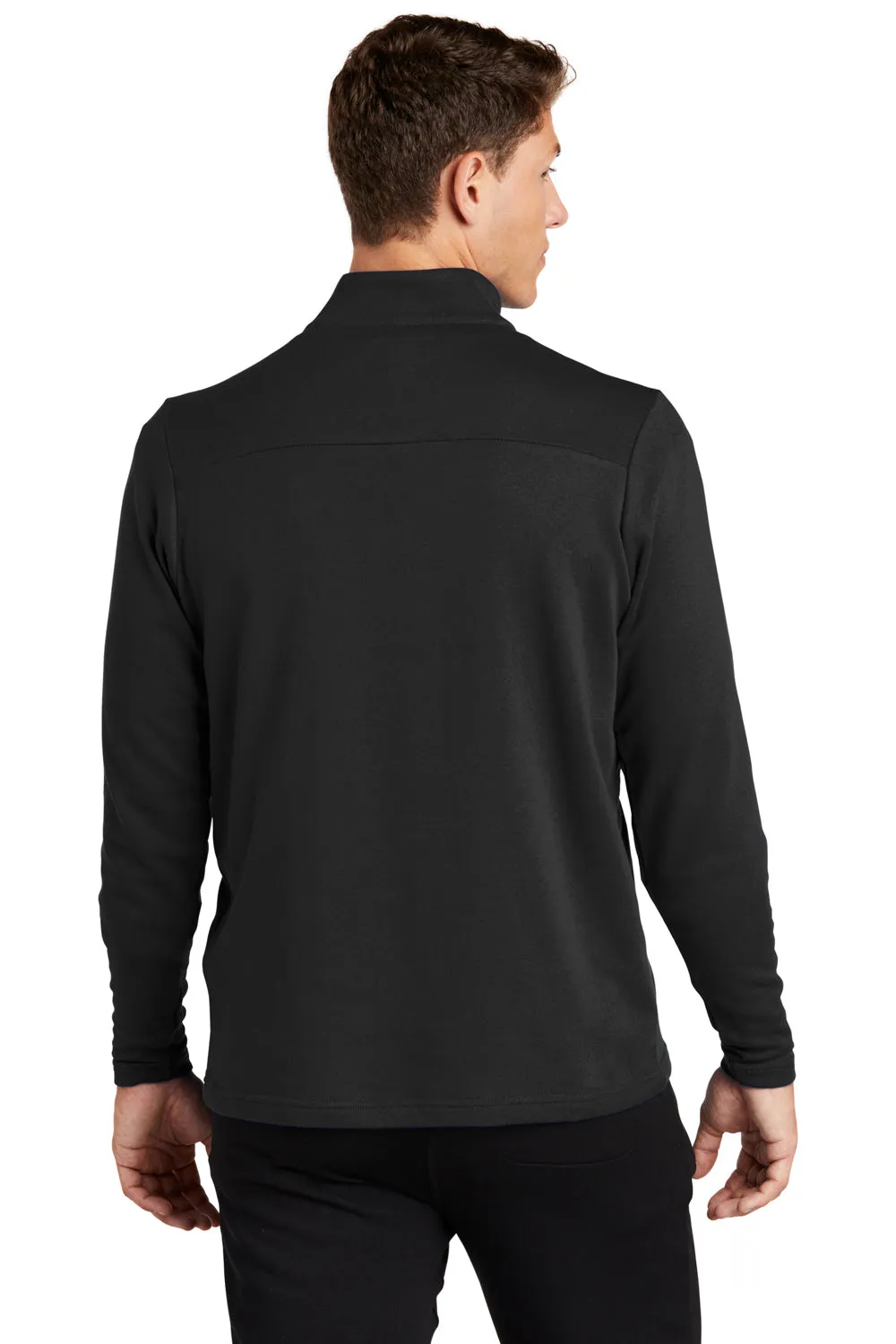 Sport-Tek Mens French Terry 1/4 Zip Sweatshirt - Black Clothing Sport-Tek