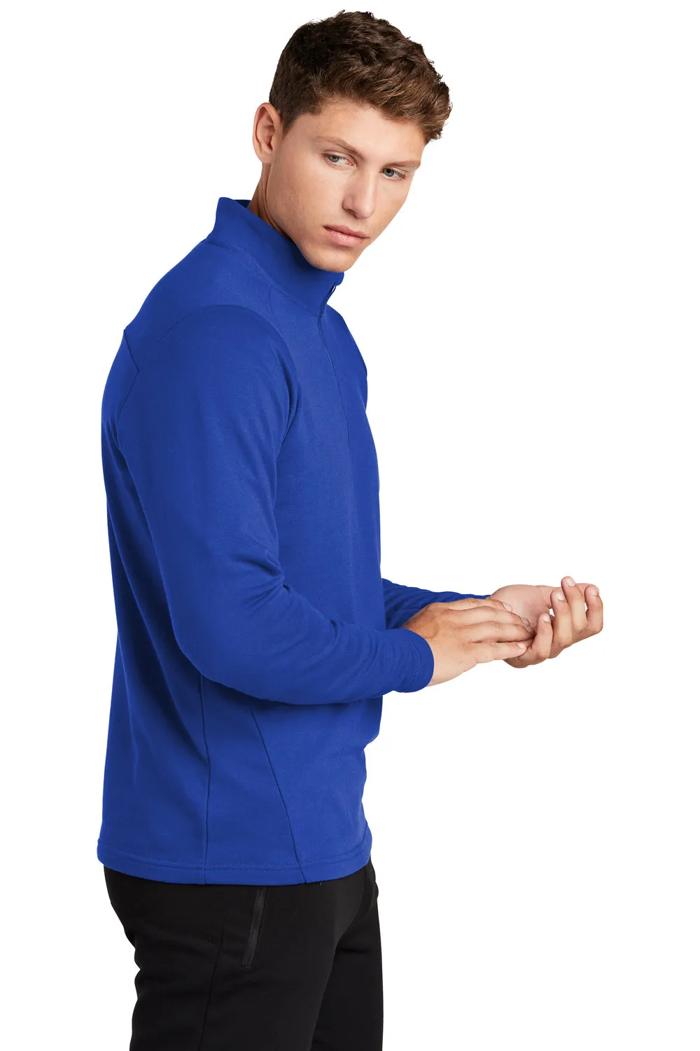 Sport-Tek Mens French Terry 1/4 Zip Sweatshirt - True Royal Blue Clothing Sport-Tek