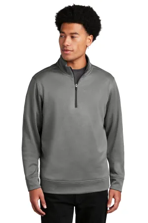 Sport-Tek Mens Heather Sport-Wick Moisture Wicking Fleece 1/4 Zip Sweatshirt - Heather Black Clothing Sport-Tek
