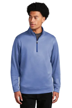 Sport-Tek Mens Heather Sport-Wick Moisture Wicking Fleece 1/4 Zip Sweatshirt - Heather True Royal Blue - Closeout Clothing Sport-Tek