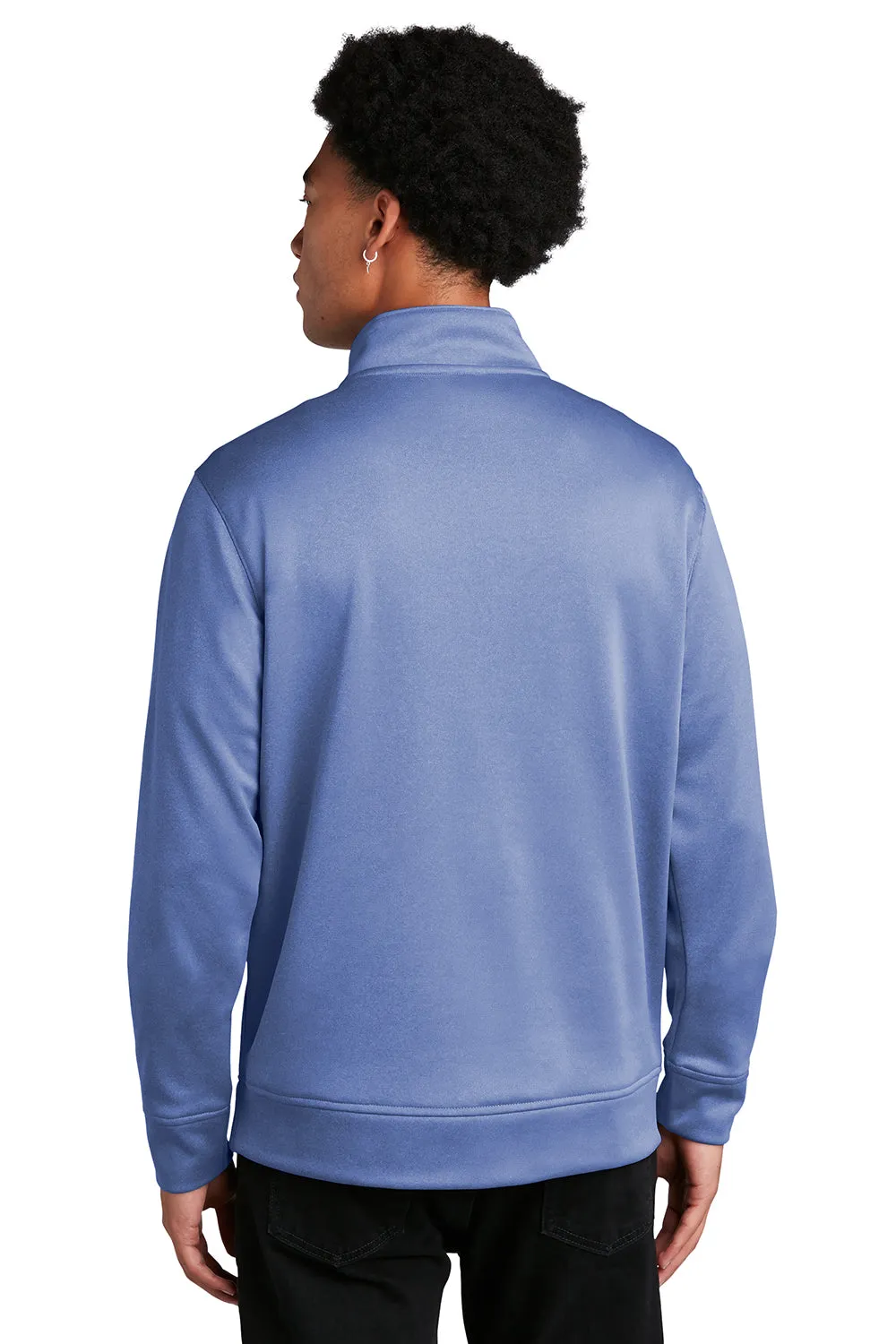 Sport-Tek Mens Heather Sport-Wick Moisture Wicking Fleece 1/4 Zip Sweatshirt - Heather True Royal Blue - Closeout Clothing Sport-Tek