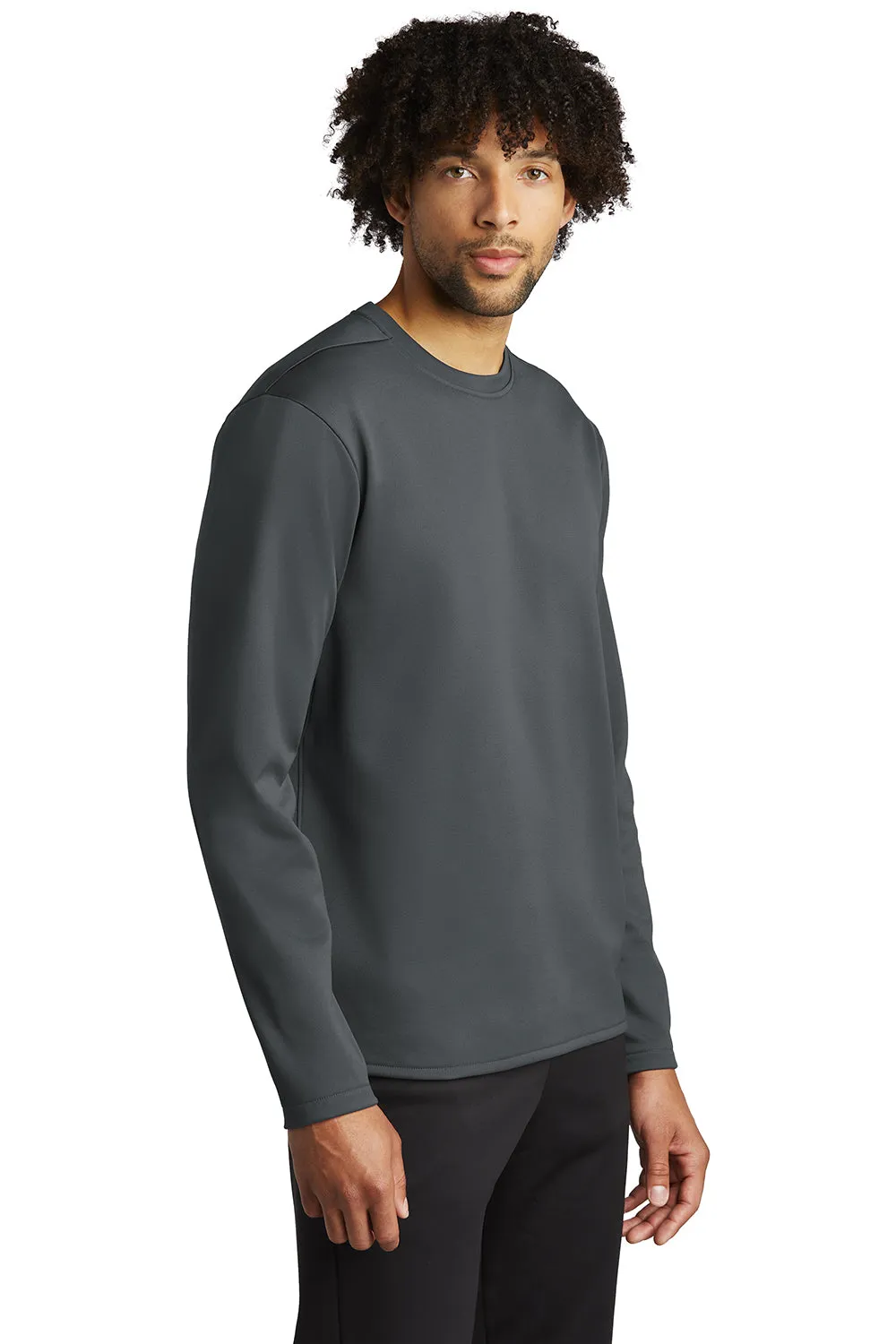 Sport-Tek Mens Moisture Wicking Fleece Crewneck Sweatshirt - Dark Smoke Grey - Closeout Clothing Sport-Tek
