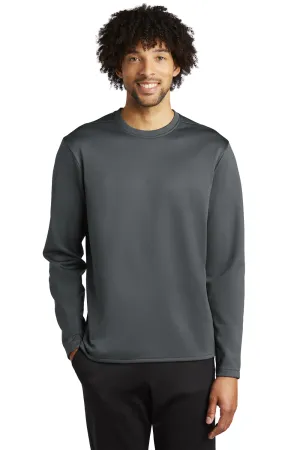 Sport-Tek Mens Moisture Wicking Fleece Crewneck Sweatshirt - Dark Smoke Grey - Closeout Clothing Sport-Tek