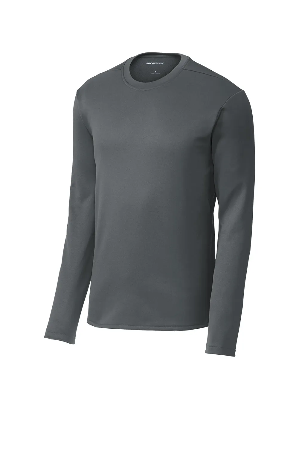 Sport-Tek Mens Moisture Wicking Fleece Crewneck Sweatshirt - Dark Smoke Grey - Closeout Clothing Sport-Tek