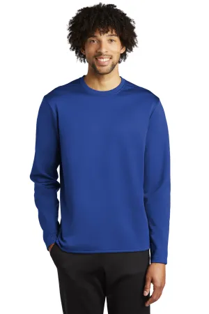 Sport-Tek Mens Moisture Wicking Fleece Crewneck Sweatshirt - True Royal Blue - Closeout Clothing Sport-Tek