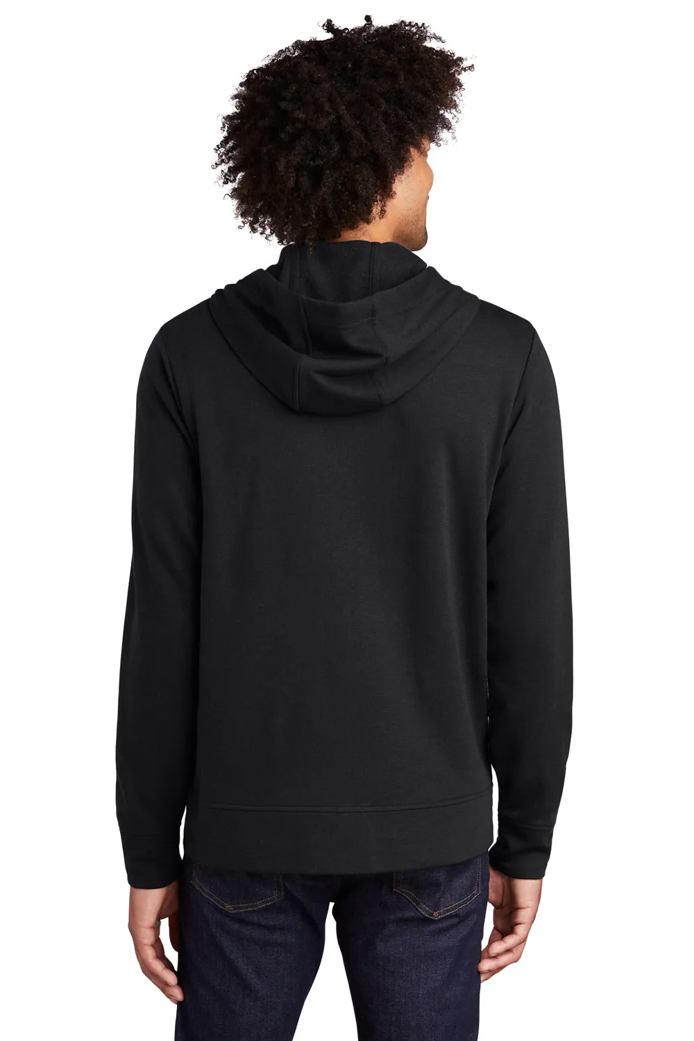 Sport-Tek Mens Moisture Wicking Fleece Full Zip Hooded Sweatshirt Hoodie w/ Pockets - Black Clothing Sport-Tek