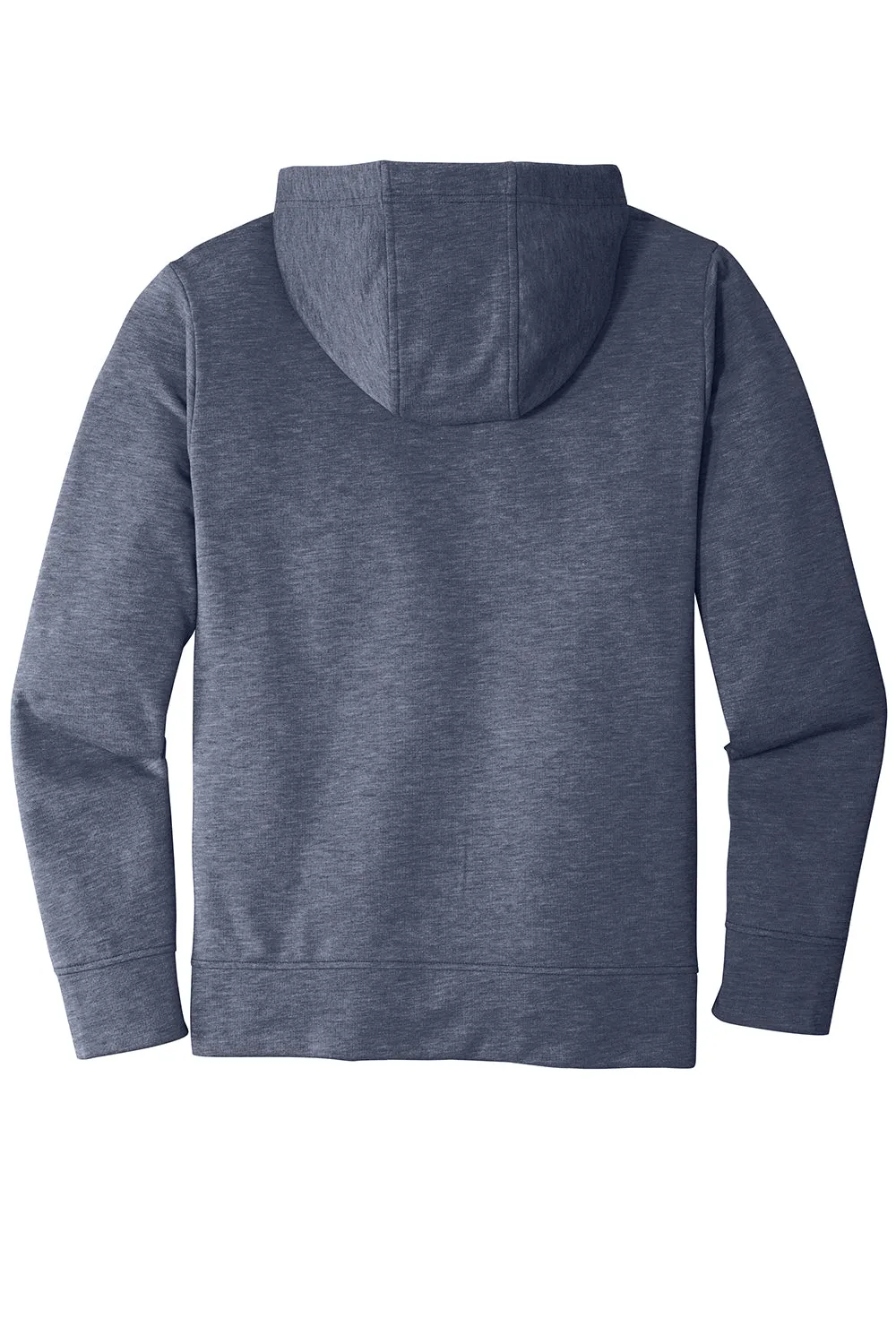 Sport-Tek Mens Moisture Wicking Fleece Full Zip Hooded Sweatshirt Hoodie w/ Pockets - Heather True Navy Blue Clothing Sport-Tek
