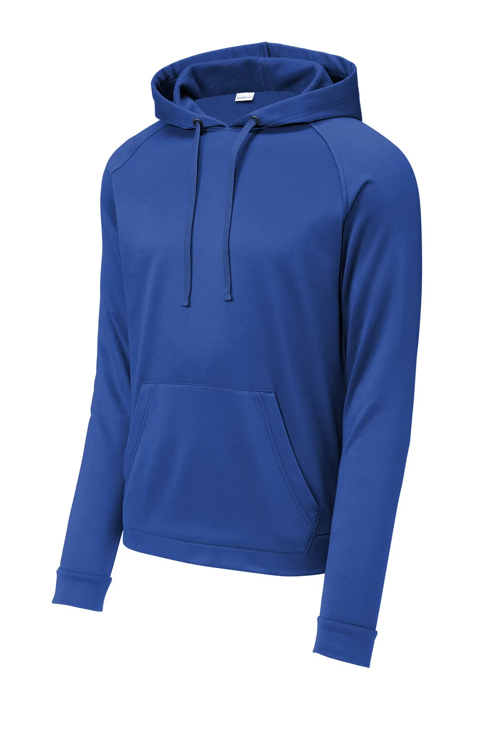 Sport-Tek Mens Re-Compete Fleece Anti Static Hooded Sweatshirt Hoodie w/ Pouch Pocket - True Royal Blue