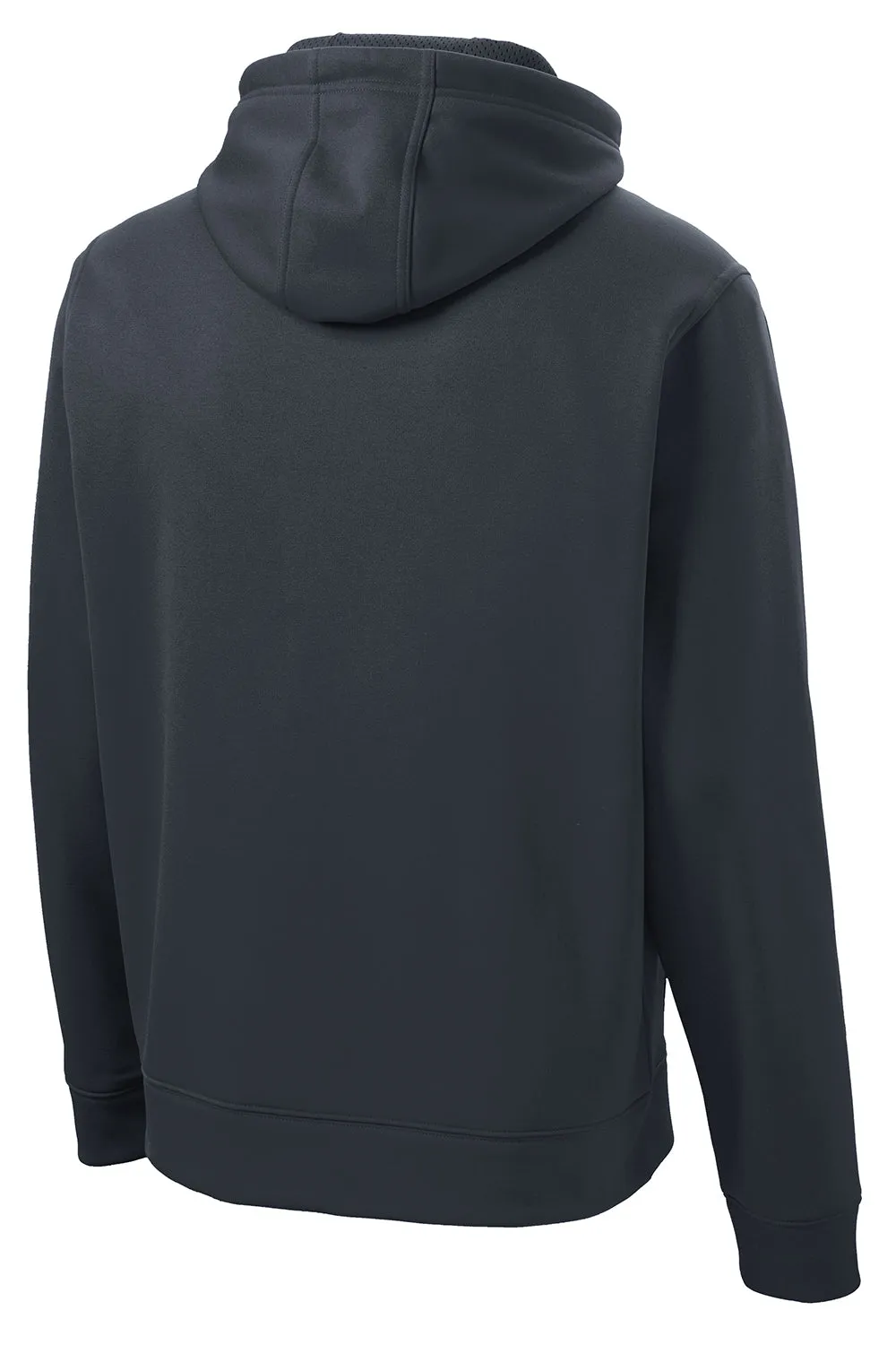 Sport-Tek Mens Repel Moisture Wicking Hooded Sweatshirt Hoodie w/ Pouch Pocket - Graphite Grey Clothing Sport-Tek