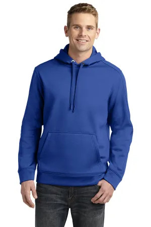 Sport-Tek Mens Repel Moisture Wicking Hooded Sweatshirt Hoodie w/ Pouch Pocket - True Royal Blue - Closeout Clothing Sport-Tek