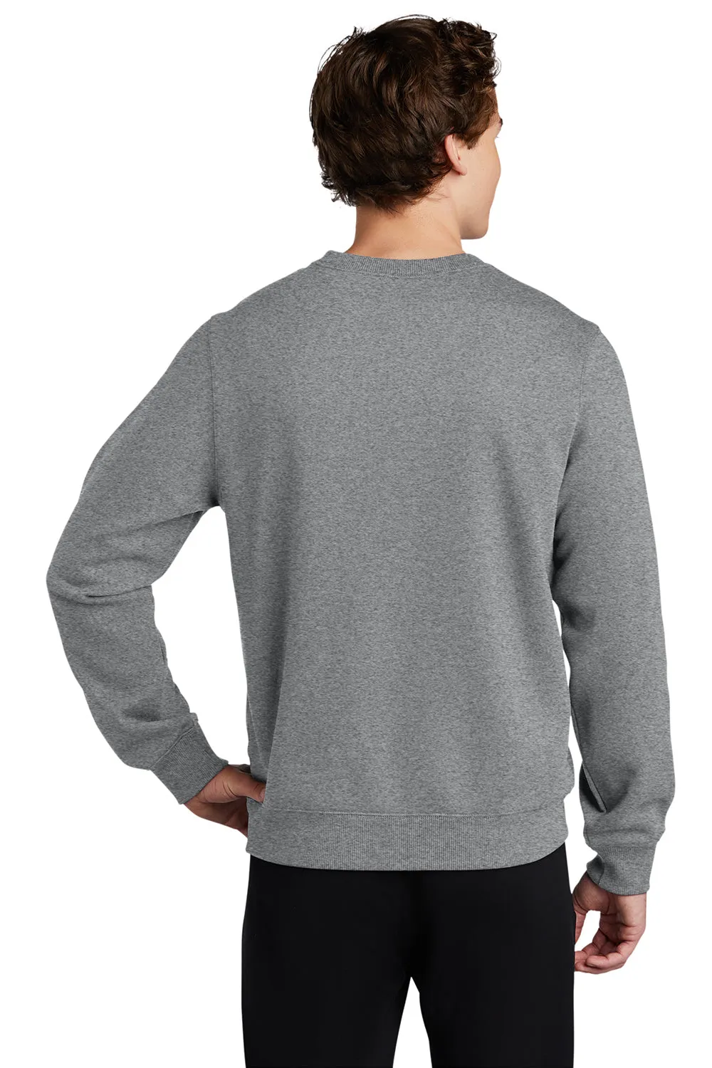 Sport-Tek Mens Shrink Resistant Fleece Crewneck Sweatshirt - Heather Vintage Grey Clothing Sport-Tek