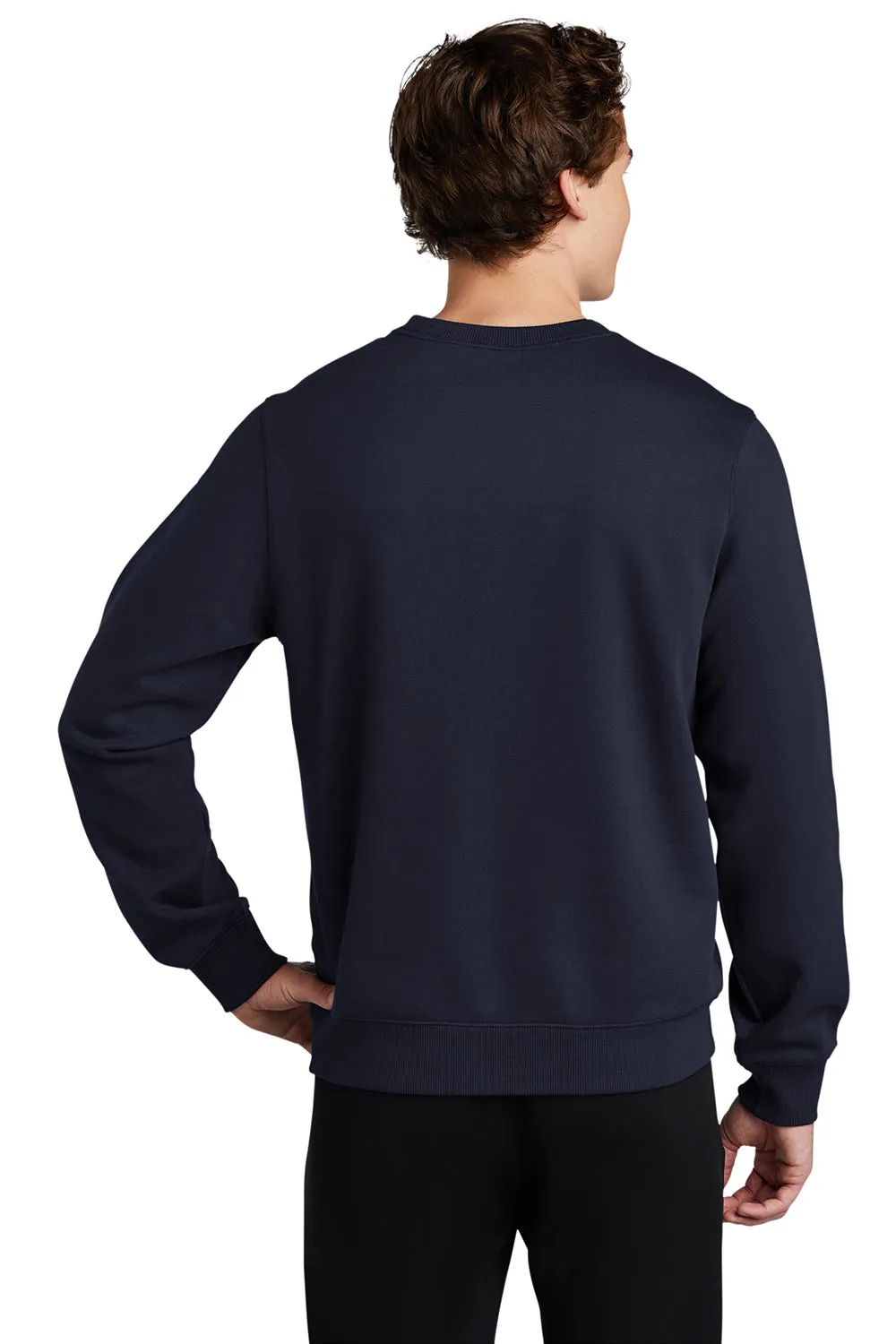 Sport-Tek Mens Shrink Resistant Fleece Crewneck Sweatshirt - True Navy Blue Clothing Sport-Tek