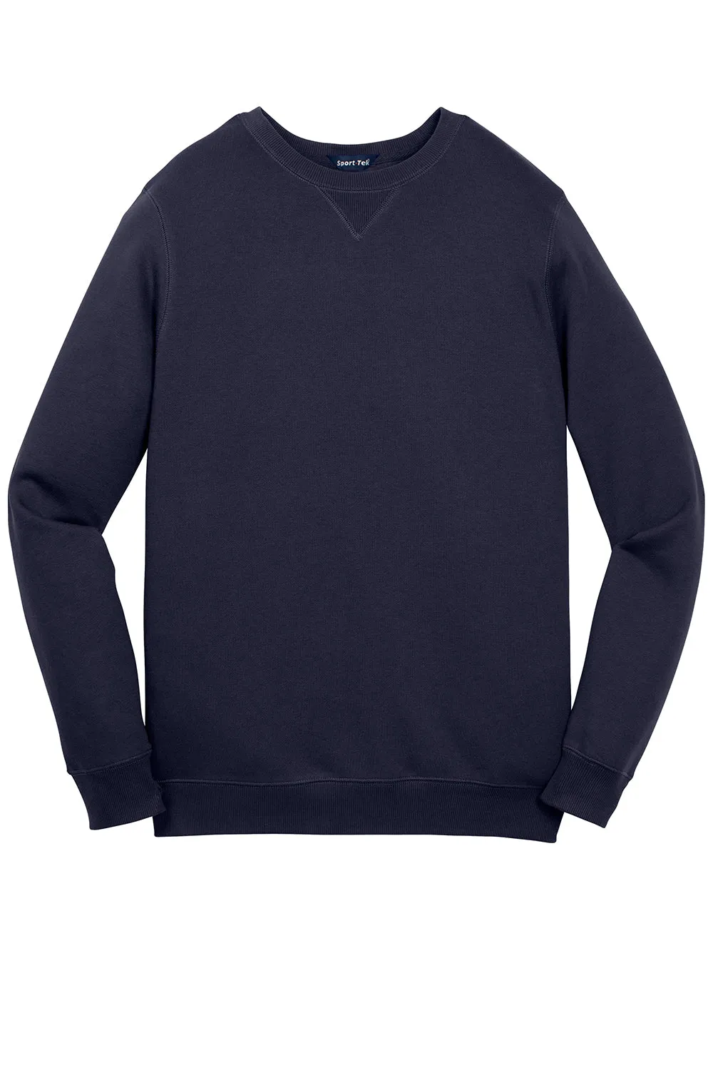 Sport-Tek Mens Shrink Resistant Fleece Crewneck Sweatshirt - True Navy Blue Clothing Sport-Tek