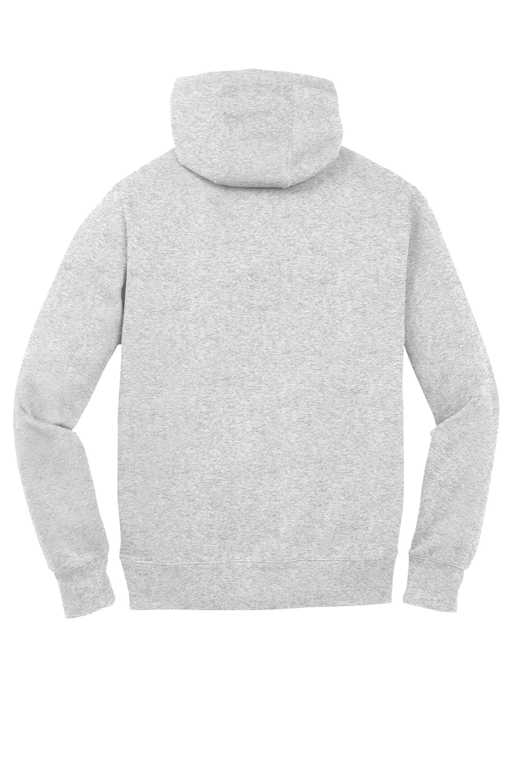 Sport-Tek Mens Shrink Resistant Fleece Hooded Sweatshirt Hoodie w/ Pouch Pocket - Heather Grey Clothing Sport-Tek