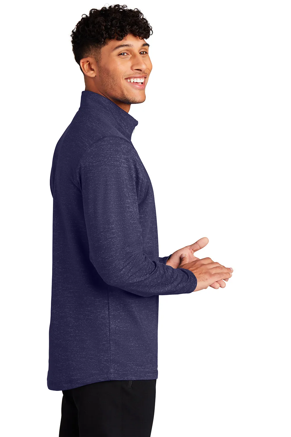 Sport-Tek Mens Sport-Wick Moisture Wicking 1/4 Zip Sweatshirt - True Navy Blue - Closeout Clothing Sport-Tek