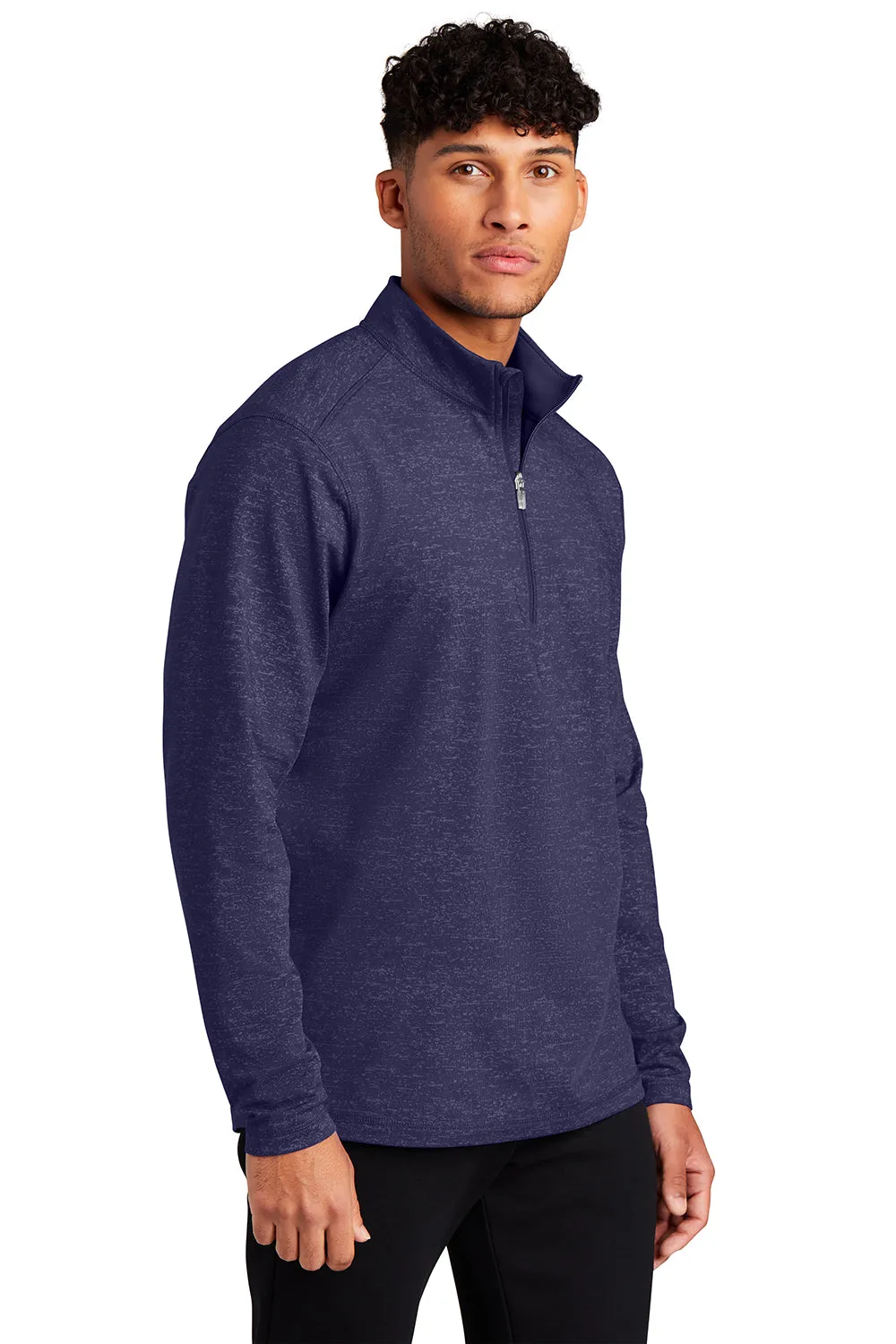 Sport-Tek Mens Sport-Wick Moisture Wicking 1/4 Zip Sweatshirt - True Navy Blue - Closeout Clothing Sport-Tek
