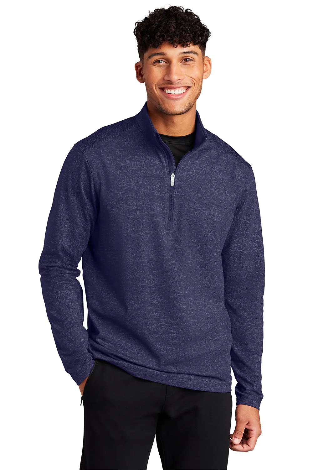 Sport-Tek Mens Sport-Wick Moisture Wicking 1/4 Zip Sweatshirt - True Navy Blue - Closeout Clothing Sport-Tek