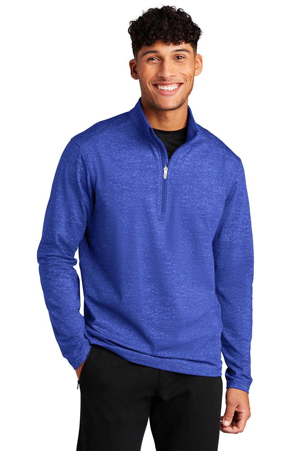 Sport-Tek Mens Sport-Wick Moisture Wicking 1/4 Zip Sweatshirt - True Royal Blue - Closeout Clothing Sport-Tek