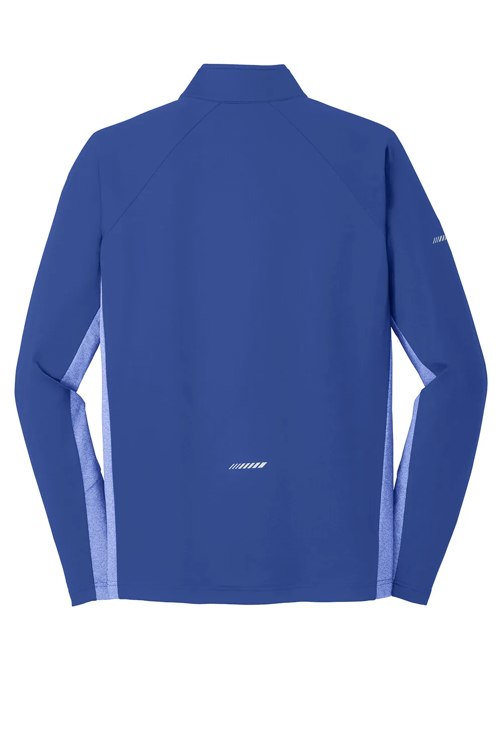 Sport-Tek Mens Sport-Wick Moisture Wicking 1/4 Zip Sweatshirt - True Royal Blue/Heather True Royal Blue - Closeout Clothing Sport-Tek