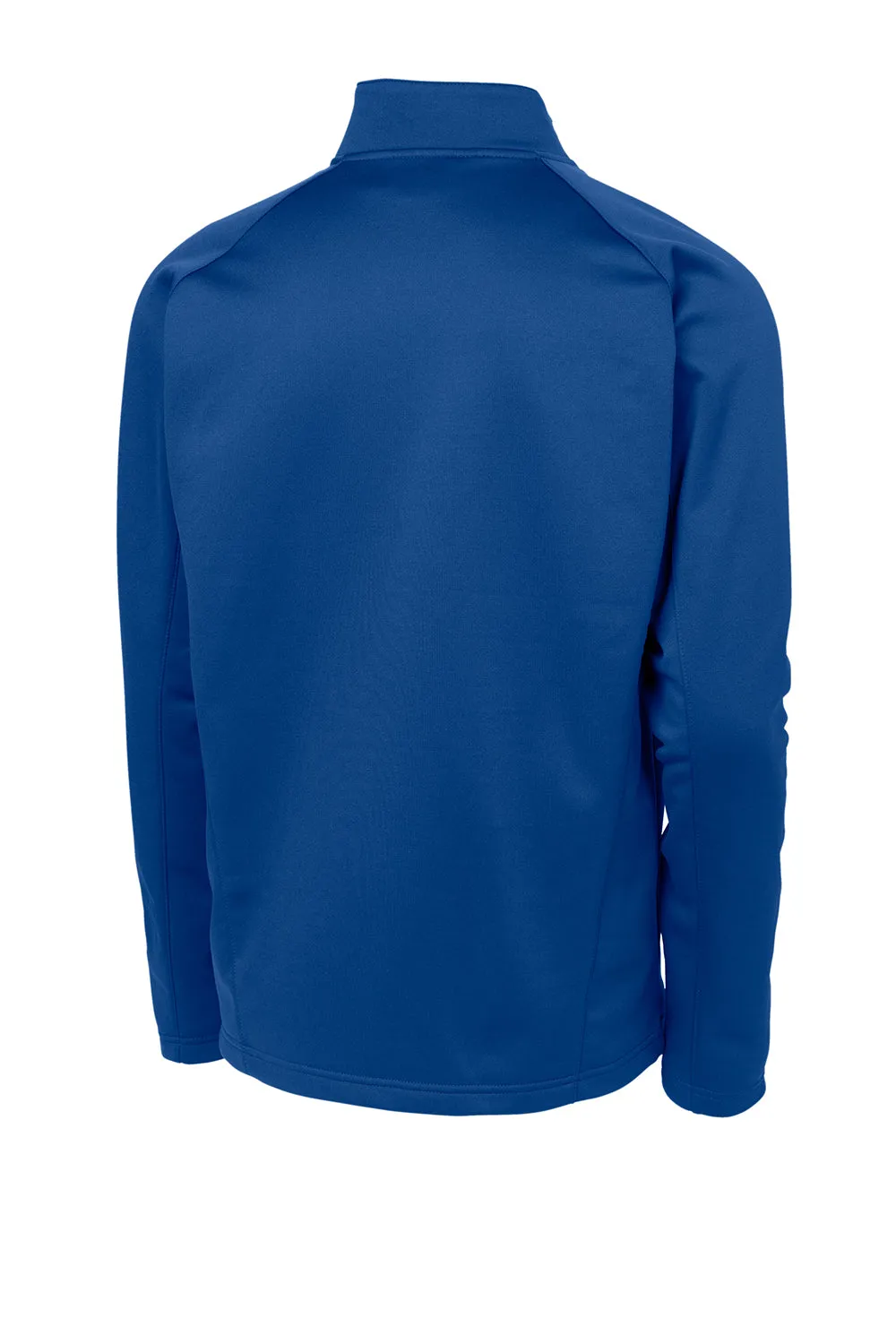 Sport-Tek Mens Sport-Wick Moisture Wicking Fleece 1/4 Zip Sweatshirt - True Royal Blue/Silver Grey