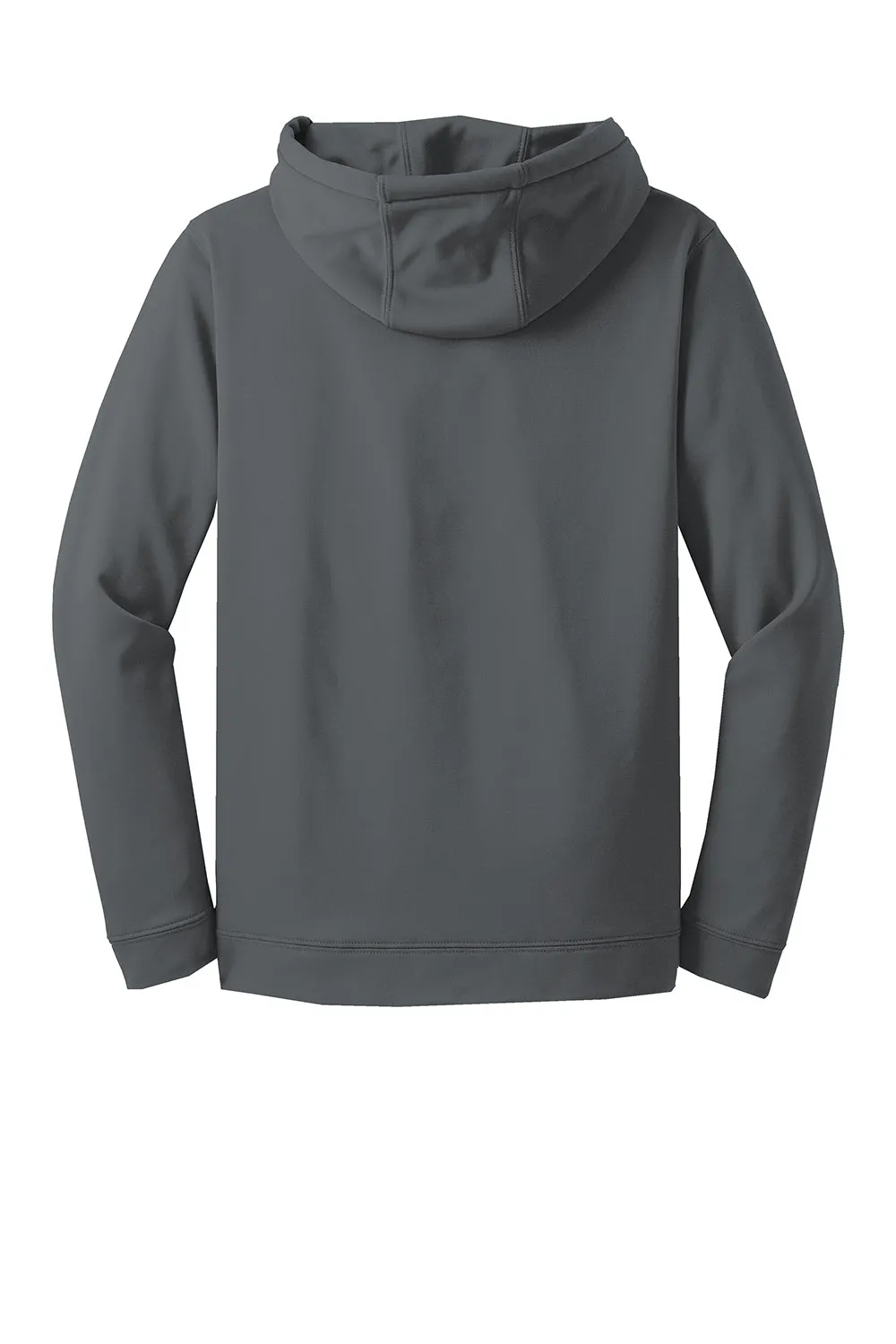 Sport-Tek Mens Sport-Wick Moisture Wicking Fleece Hooded Sweatshirt Hoodie w/ Pouch Pocket - Dark Smoke Grey