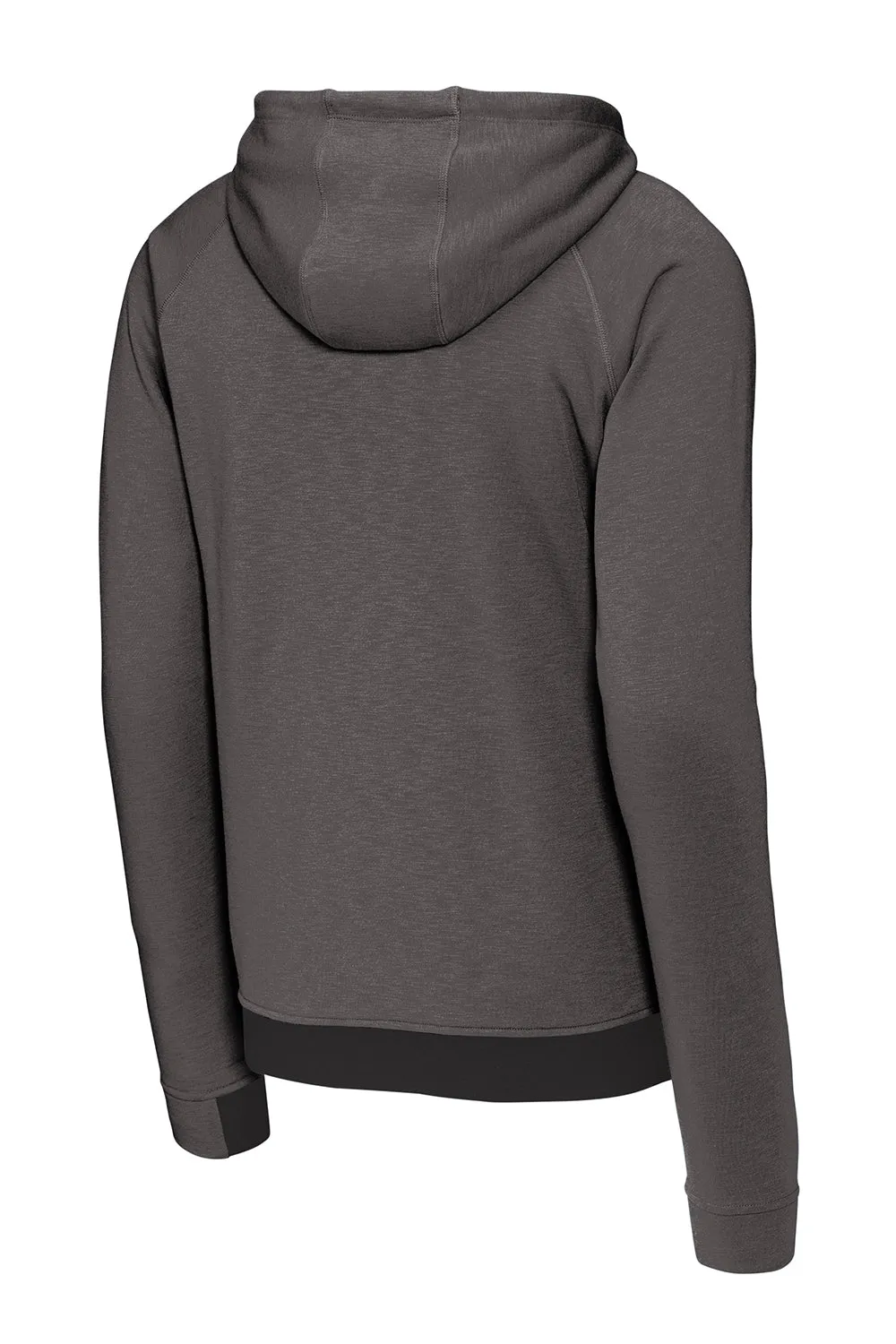 Sport-Tek Mens Strive PosiCharge Hooded Sweatshirt Hoodie w/ Pouch Pocket - Graphite Grey