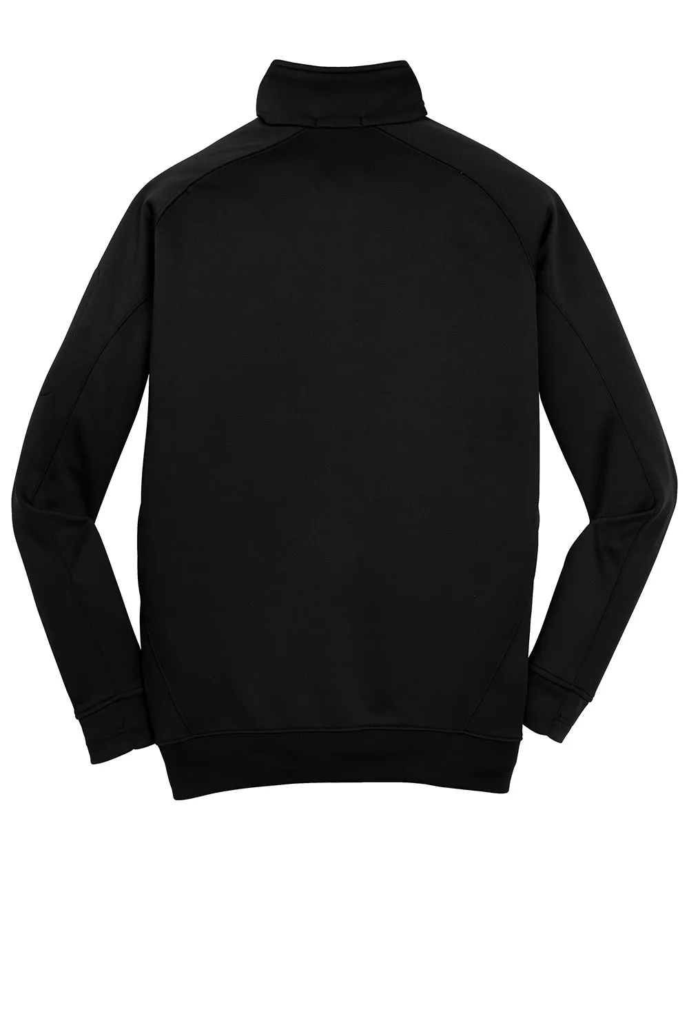 Sport-Tek Mens Tech Moisture Wicking Fleece 1/4 Zip Sweatshirt w/ Pocket - Black