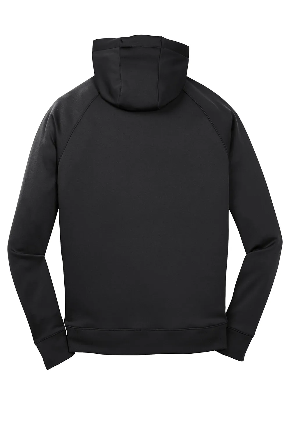 Sport-Tek Mens Tech Moisture Wicking Fleece Hooded Sweatshirt Hoodie w/ Pouch Pocket - Black Clothing Sport-Tek