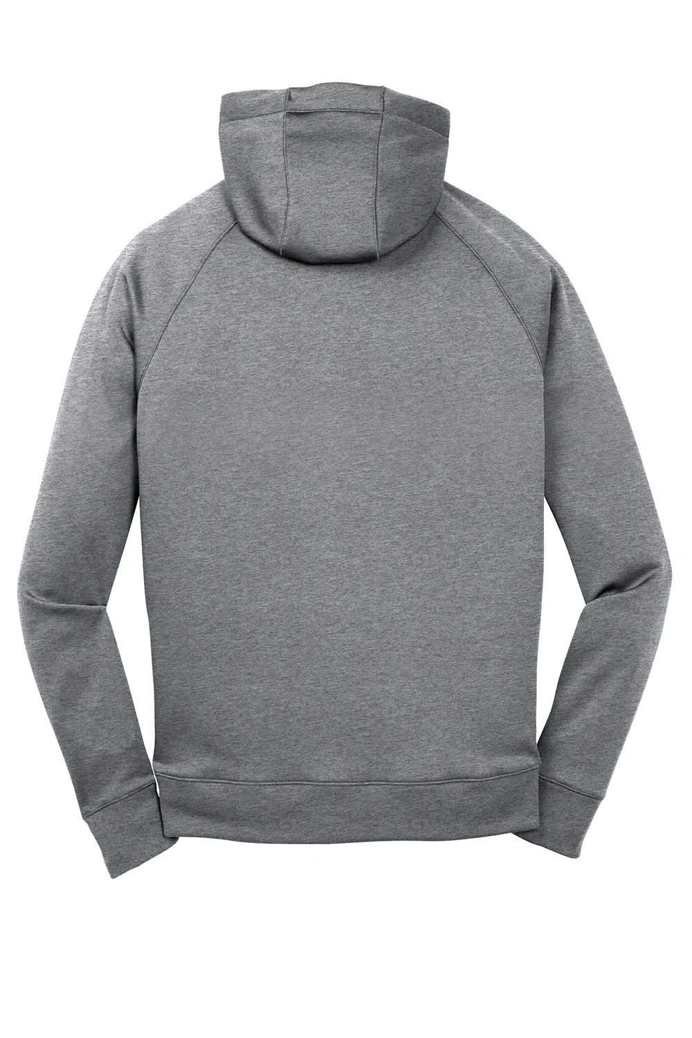 Sport-Tek Mens Tech Moisture Wicking Fleece Hooded Sweatshirt Hoodie w/ Pouch Pocket - Heather Vintage Grey