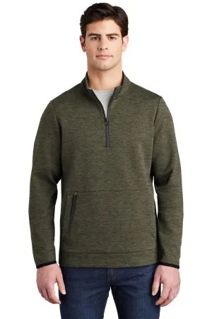 Sport-Tek Mens Triumph Fleece 1/4 Zip Sweatshirt w/ Pouch Pocket - Heather Olive Green Clothing Sport-Tek