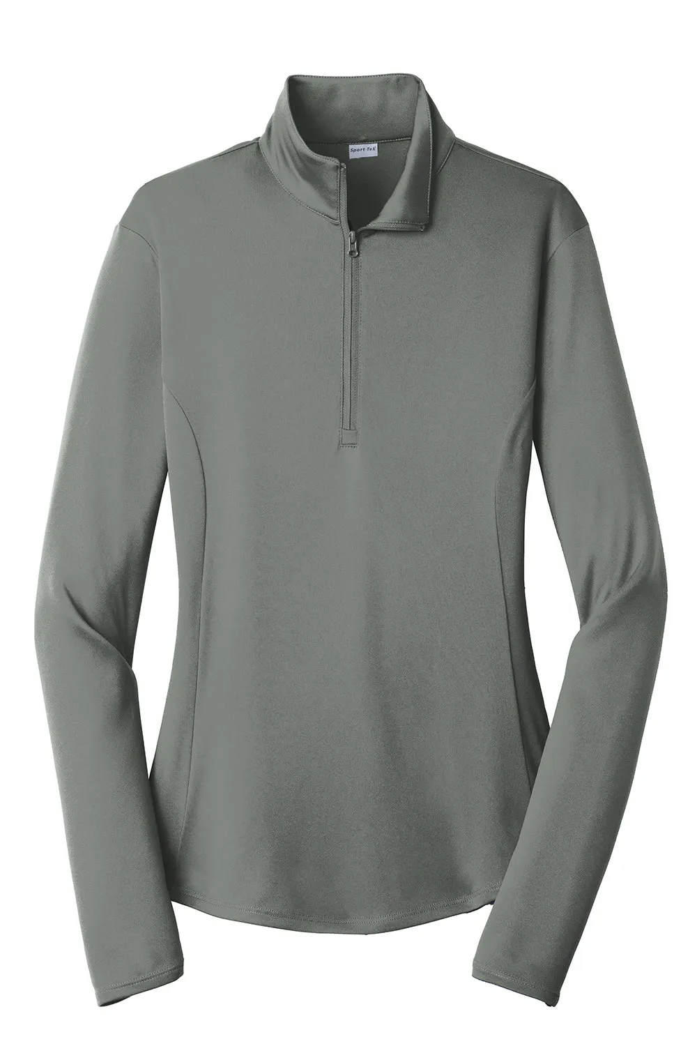 Sport-Tek Womens Competitor Moisture Wicking 1/4 Zip Sweatshirt - Concrete Grey
