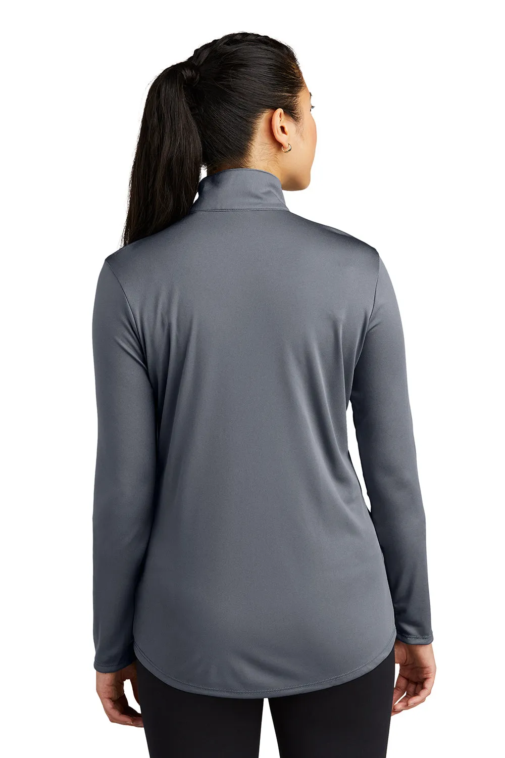 Sport-Tek Womens Competitor Moisture Wicking 1/4 Zip Sweatshirt - Concrete Grey