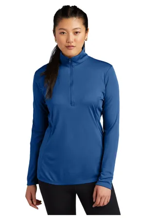 Sport-Tek Womens Competitor Moisture Wicking 1/4 Zip Sweatshirt - Royal Blue