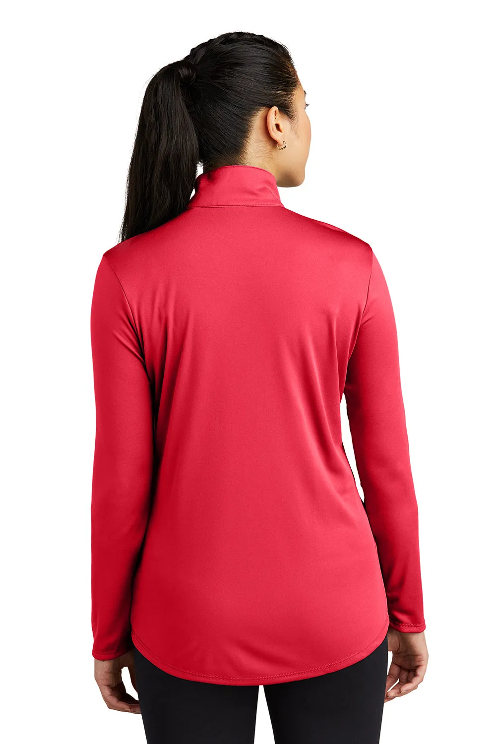 Sport-Tek Womens Competitor Moisture Wicking 1/4 Zip Sweatshirt - True Red