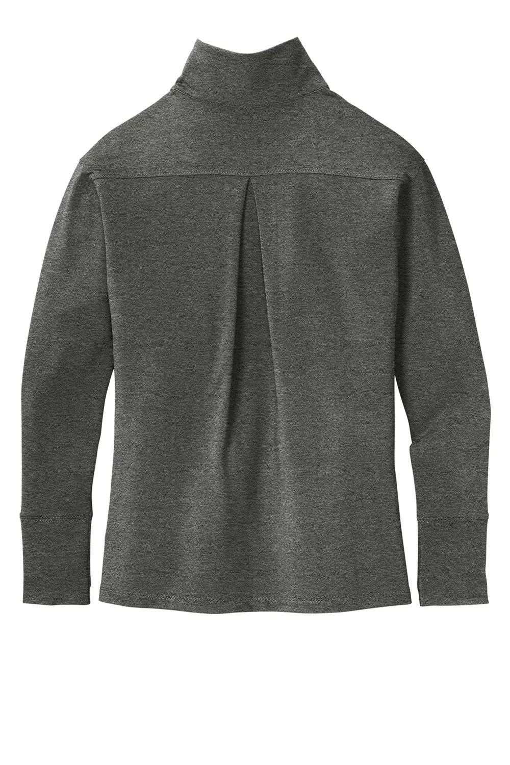 Sport-Tek Womens Flex Fleece Moisture Wicking 1/4 Zip Sweatshirt - Heather Dark Grey