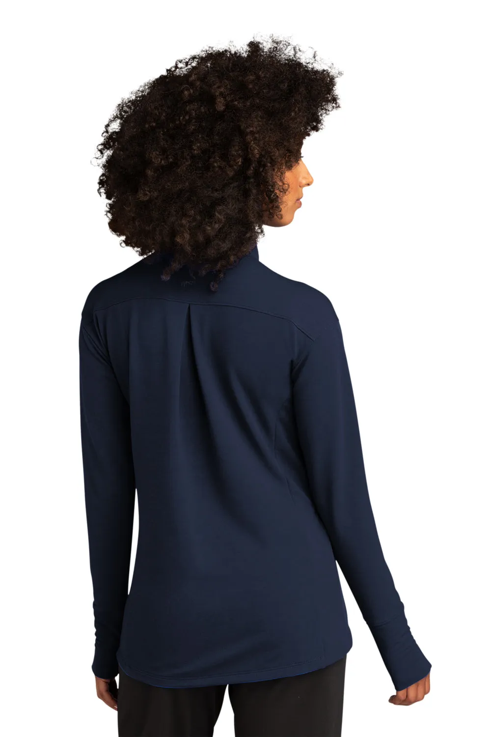 Sport-Tek Womens Flex Fleece Moisture Wicking Full Zip Sweatshirt w/ Pockets - True Navy Blue Clothing Sport-Tek