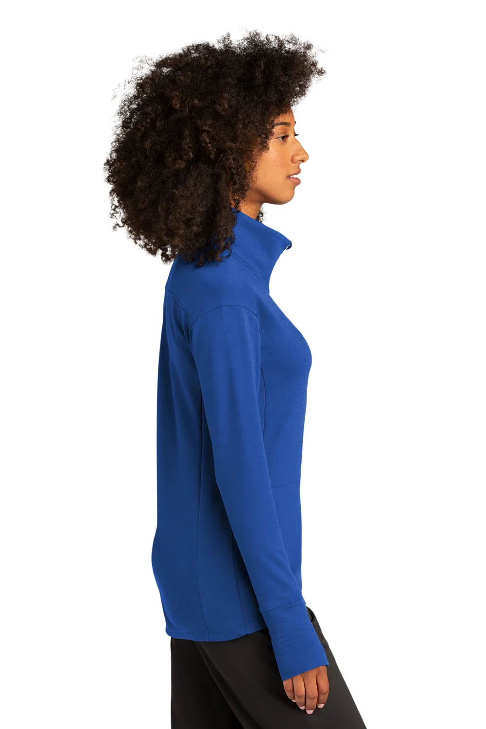 Sport-Tek Womens Flex Fleece Moisture Wicking Full Zip Sweatshirt w/ Pockets - True Royal Blue