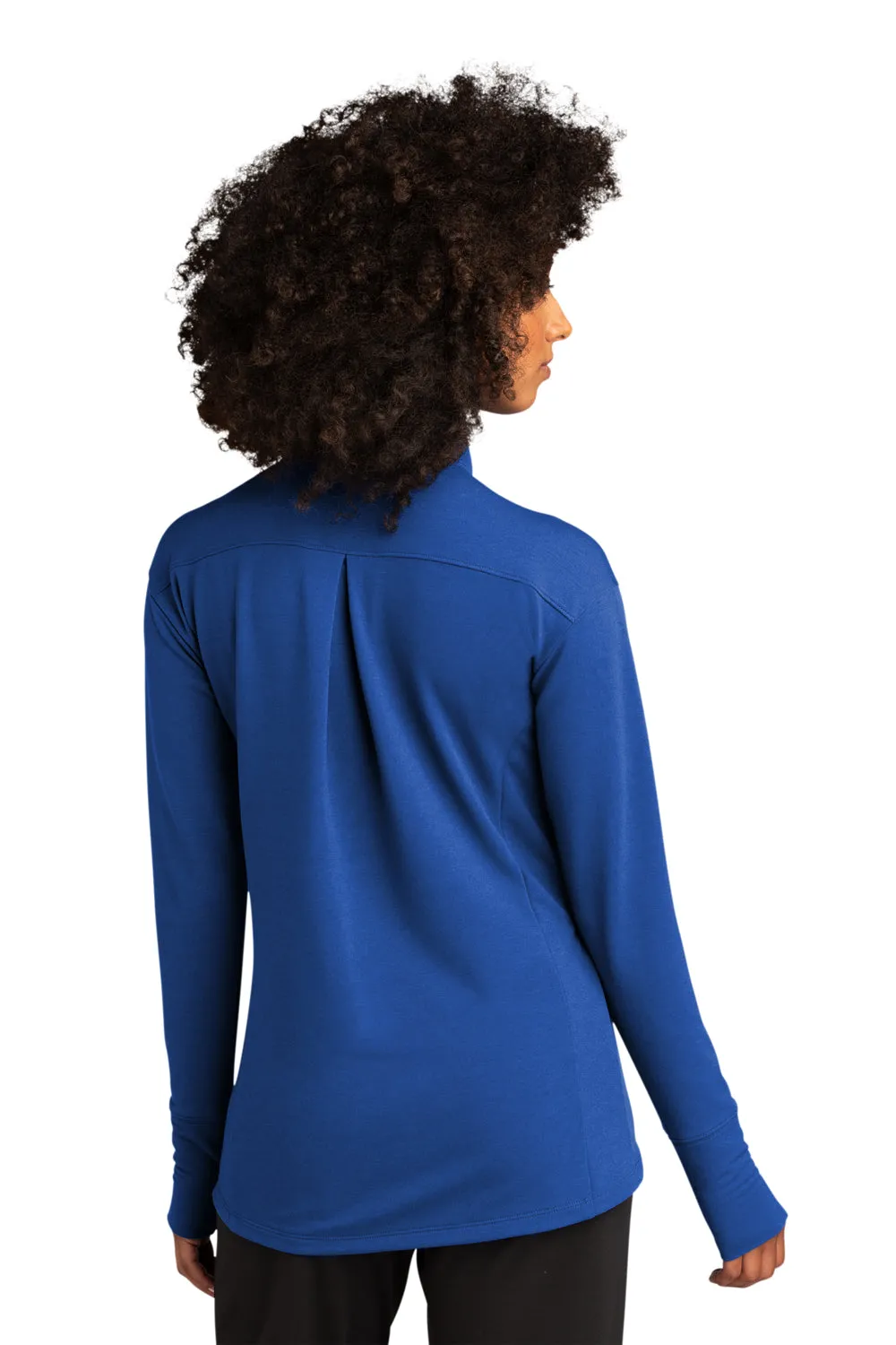 Sport-Tek Womens Flex Fleece Moisture Wicking Full Zip Sweatshirt w/ Pockets - True Royal Blue