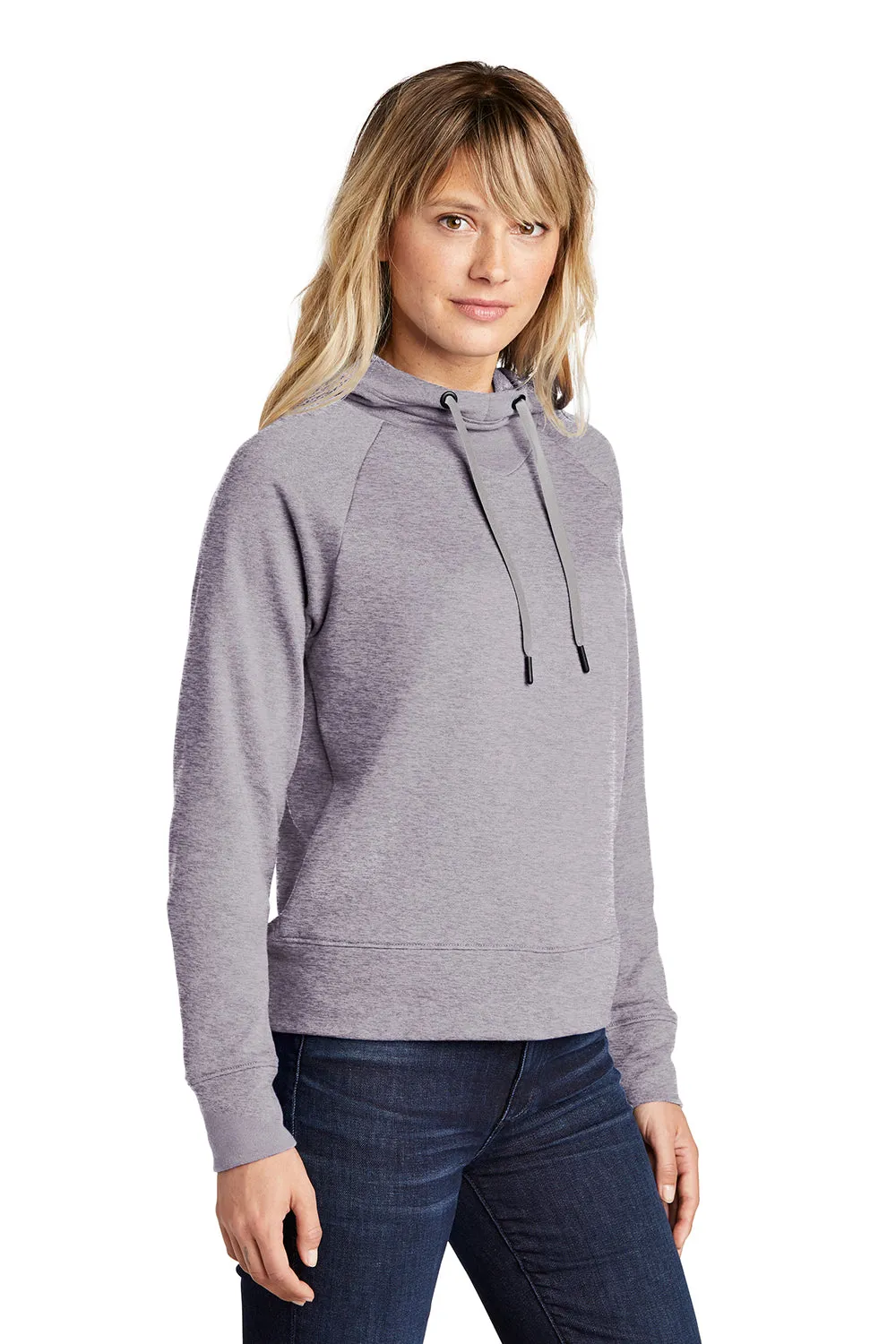 Sport-Tek Womens French Terry Hooded Sweatshirt Hoodie - Heather Grey - Closeout Clothing Sport-Tek