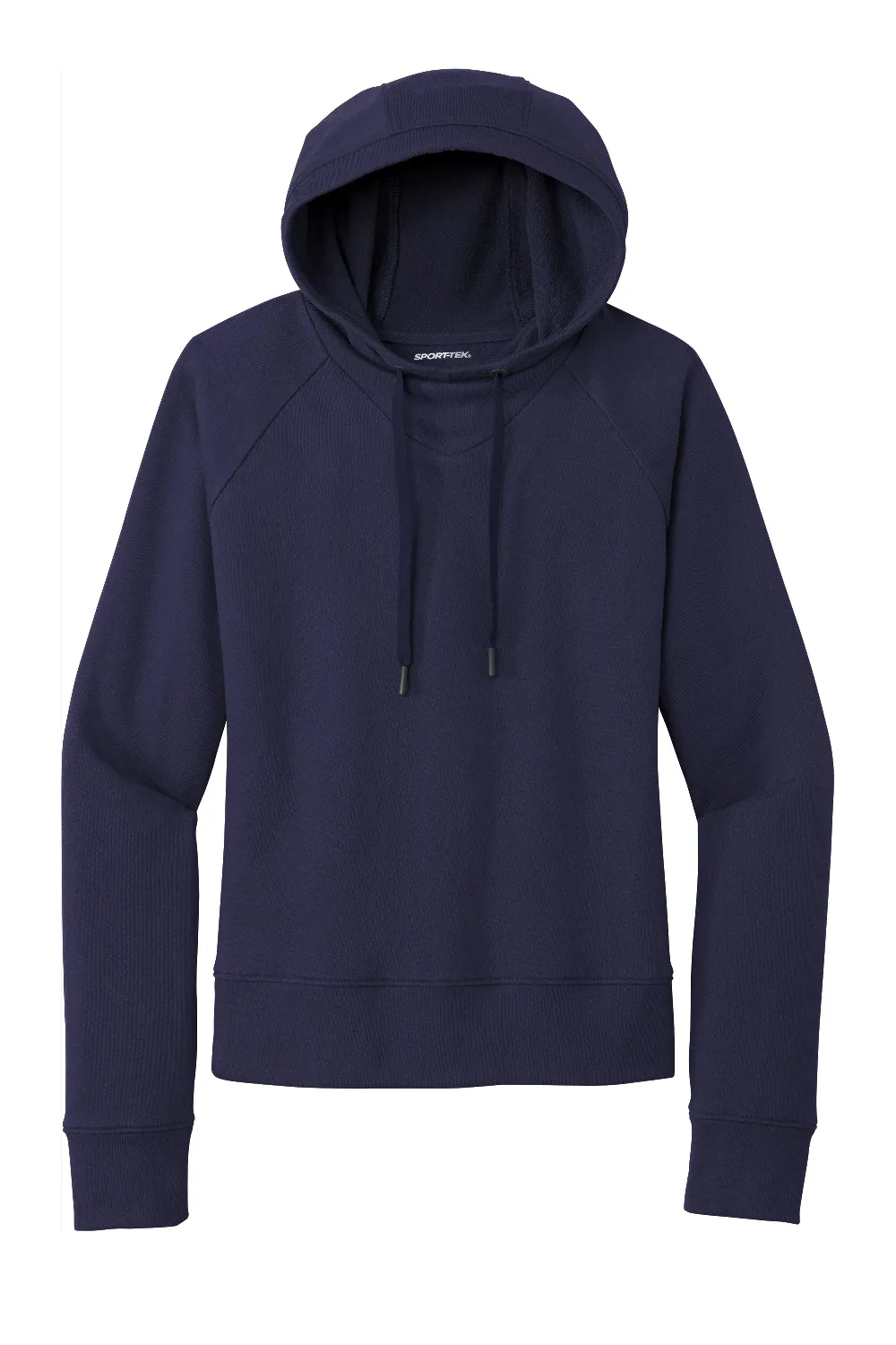 Sport-Tek Womens French Terry Hooded Sweatshirt Hoodie - True Navy Blue - Closeout
