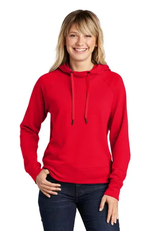 Sport-Tek Womens French Terry Hooded Sweatshirt Hoodie - True Red - Closeout Clothing Sport-Tek