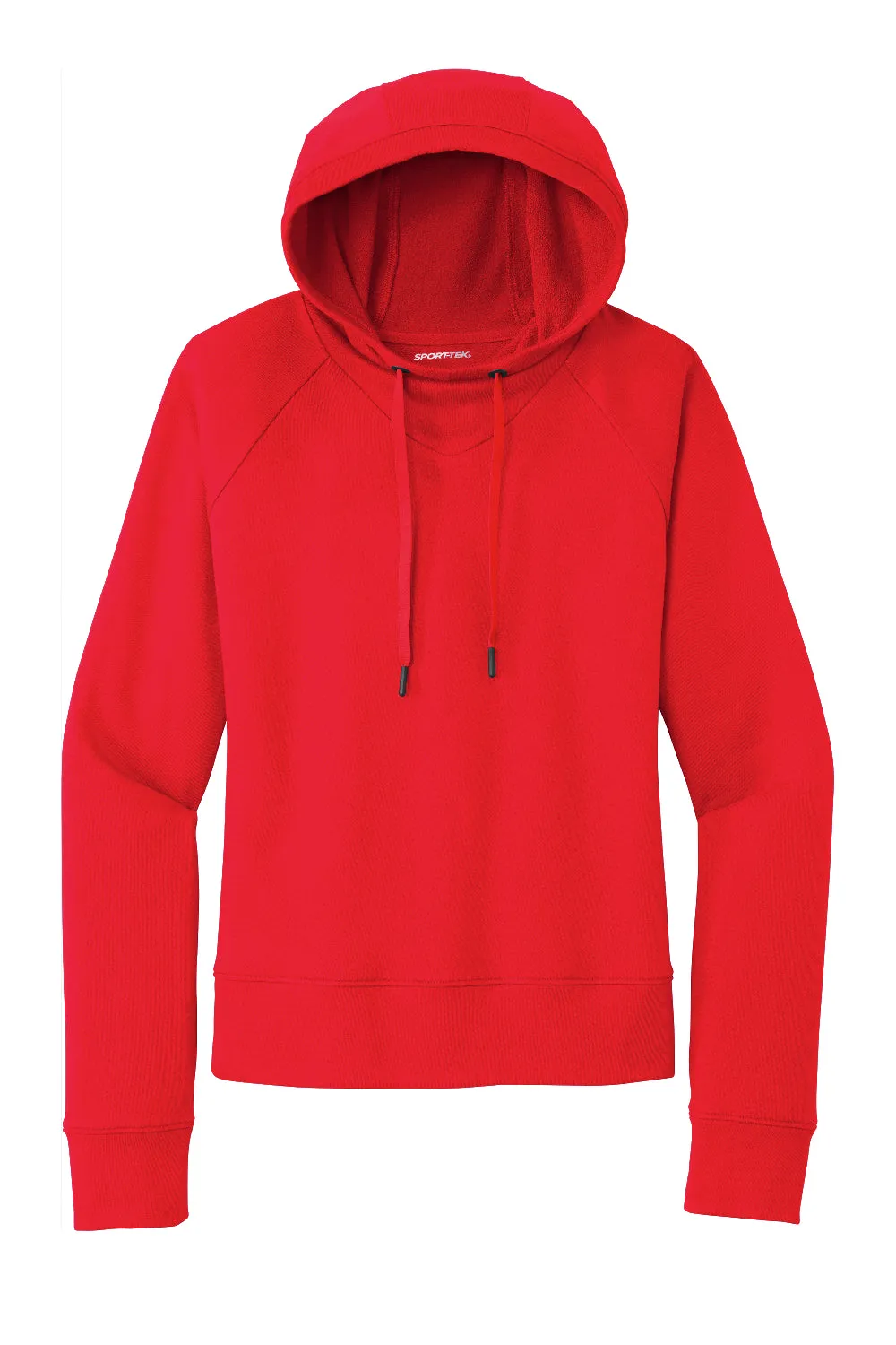 Sport-Tek Womens French Terry Hooded Sweatshirt Hoodie - True Red - Closeout Clothing Sport-Tek