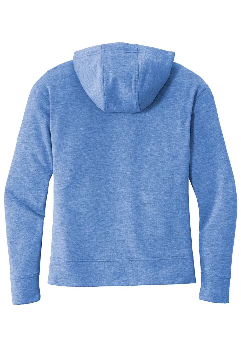 Sport-Tek Womens Moisture Wicking Fleece Full Zip Hooded Sweatshirt Hoodie w/ Pockets - Heather True Royal Blue Clothing Sport-Tek